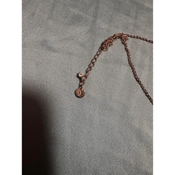 Moon Magic  Moonstone Necklace - Lucky Letter Y  in Rose Gold - Picture 5 of 10